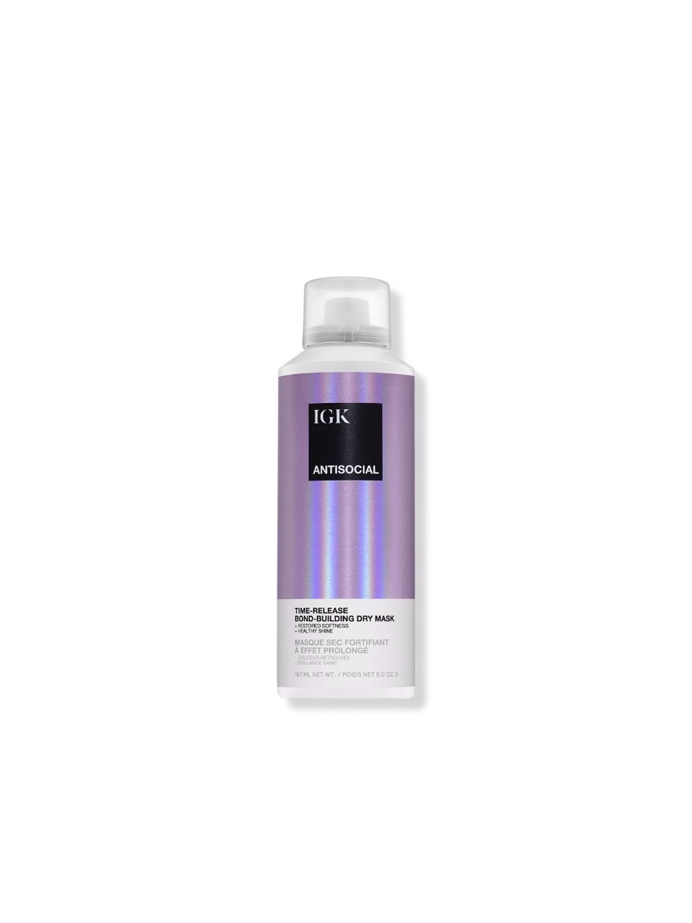 IGK Antisocial Time-Release Bond-Building Dry Mask - Holographic Purple 5 Oz.